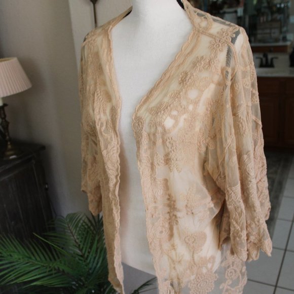 Coco Carmen Lace Cardigan - Picture 1 of 9